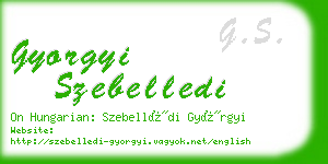 gyorgyi szebelledi business card